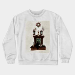 Gothic Watercolor Witches Alter With a Black Cat Familiar Dark Academia Aesthetic Crewneck Sweatshirt